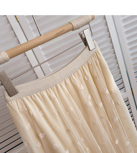 New Korean version of foreign style super fairy A-shaped long skirt  5803