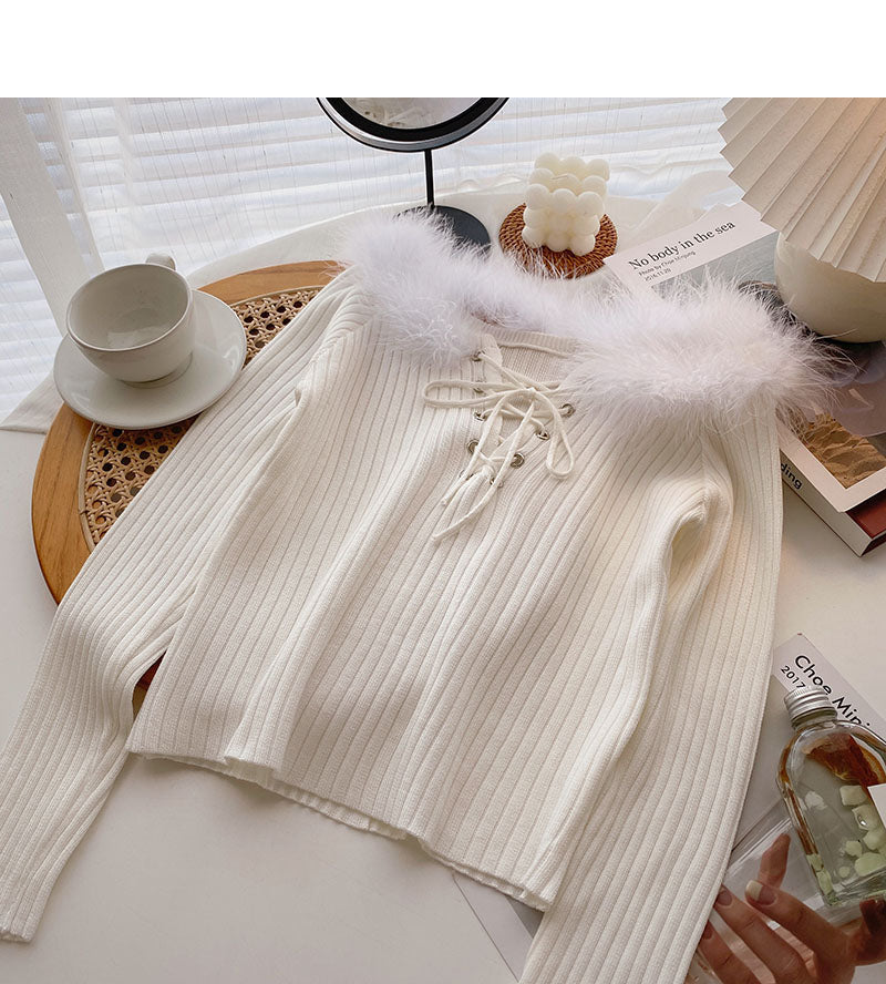 Solid short slim fit versatile long sleeve Pullover Top  6552