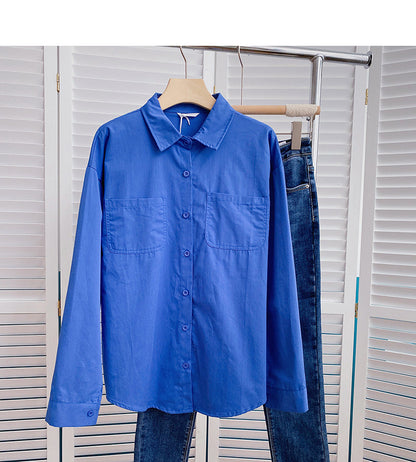 Solid shirt versatile casual design  6394