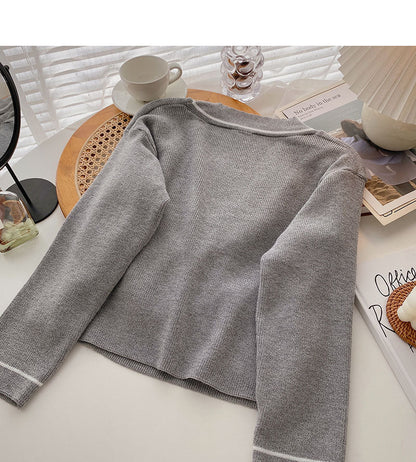 Small man leisure foreign style simple V-neck one button top  6650