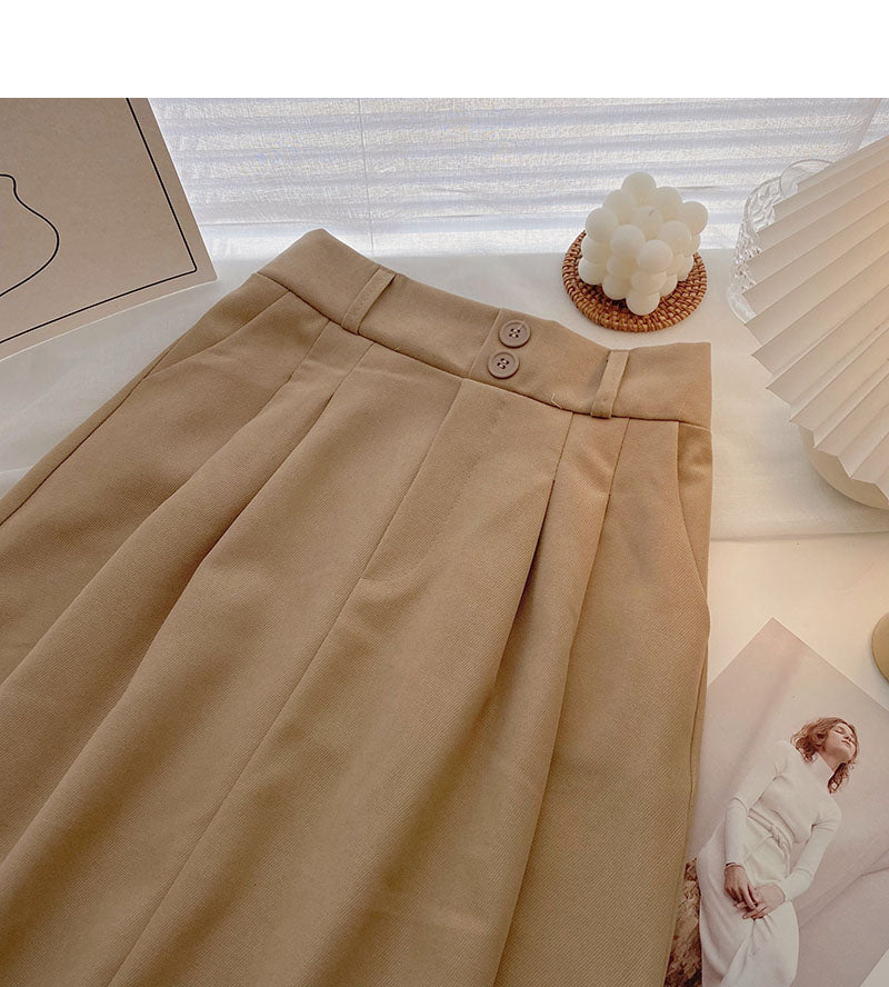 Skirt, women's solid color, versatile and simple  5716