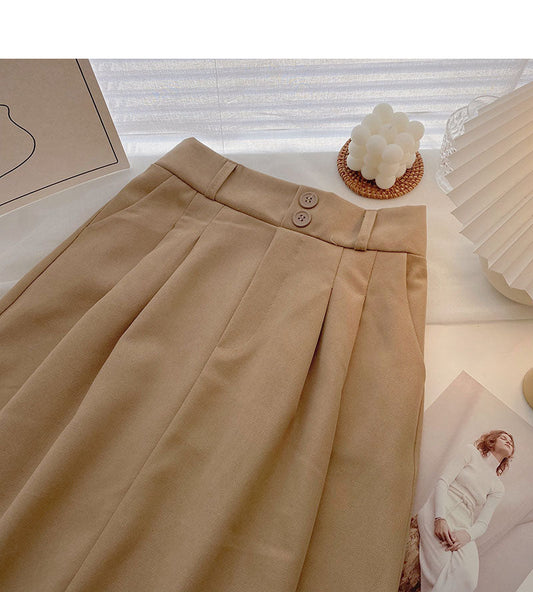 Skirt, women's solid color, versatile and simple  5716