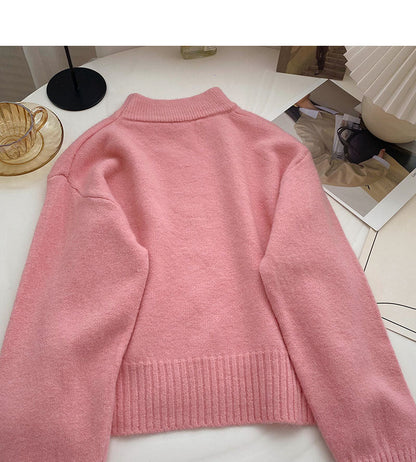Korean version small man loose and versatile long sleeve Pullover Top  6142