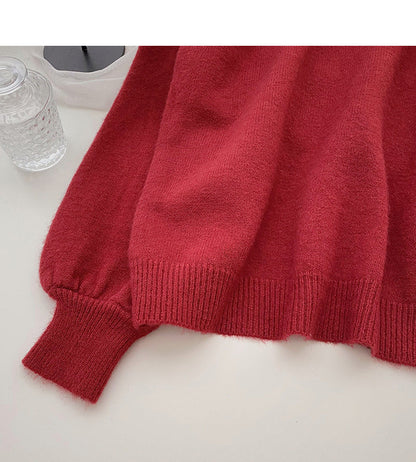 Lazy port style casual loose Pullover Top  5919