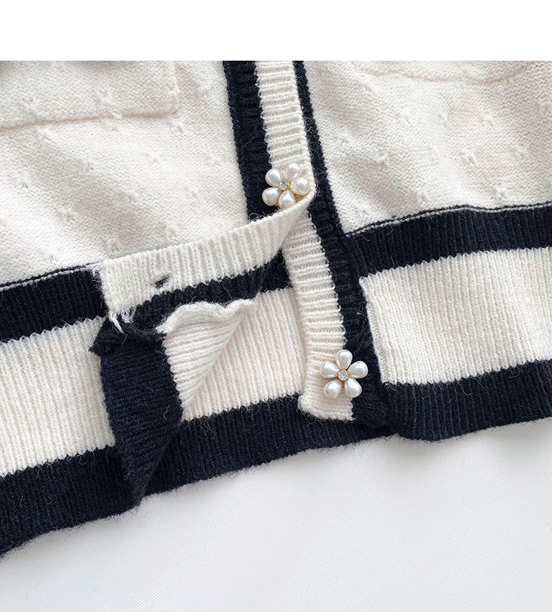 Small fragrance retro nail bead color matching V-neck bow top  6034