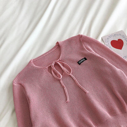 New Korean casual ins lazy long sleeve Pullover Top  6476
