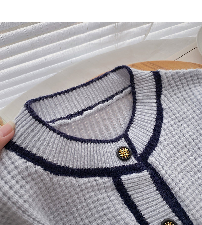 Korean minority fashion single breasted long sleeved top  5880