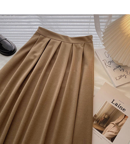 Retro High Waist slim A-line skirt  5781