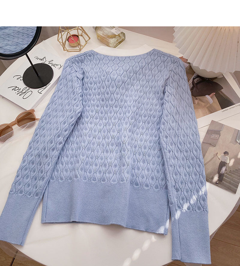 Gentle bandage pearl button long sleeve top  6599