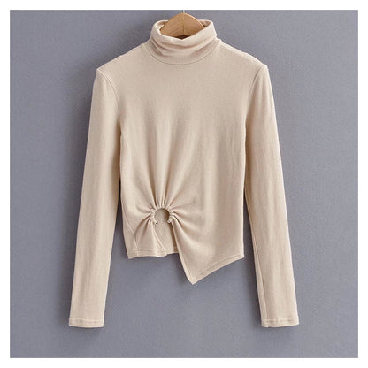 VDesign sense high neck sweater slim and short bottoming  7502