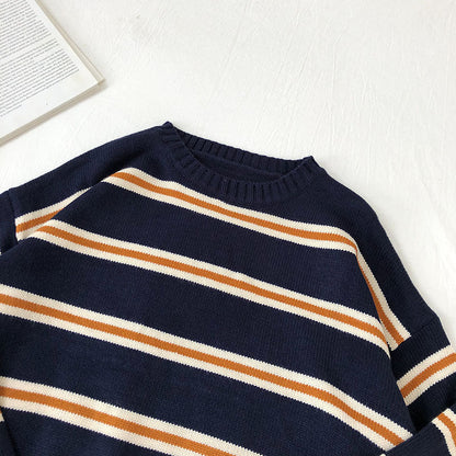 Korean Vintage college style loose and versatile T-shirt  5833