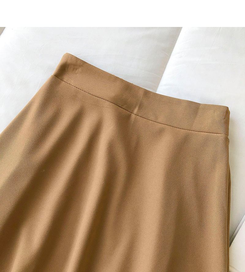 New Korean long skirt with gentle and thin temperament  5689
