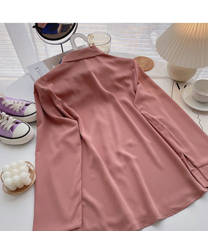 Casual outside with long sleeve top solid shirt  6262