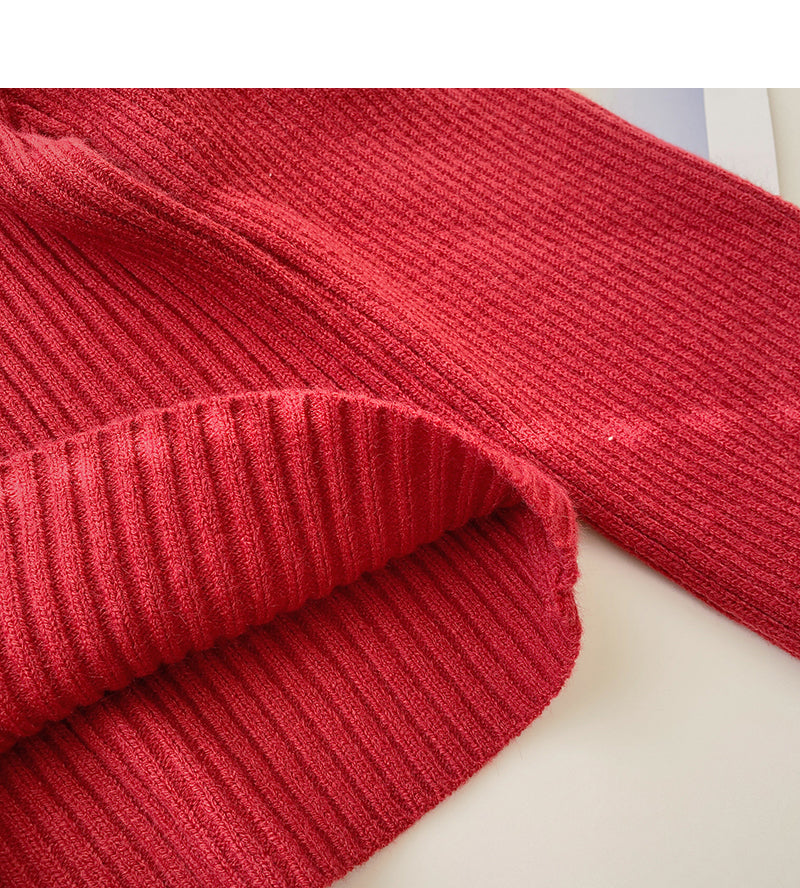 Vintage Lantern Sleeve square neck sweater looks thin and fashionable  6090