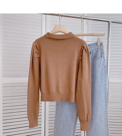 Versatile harbor Vintage short Lapel top  6609