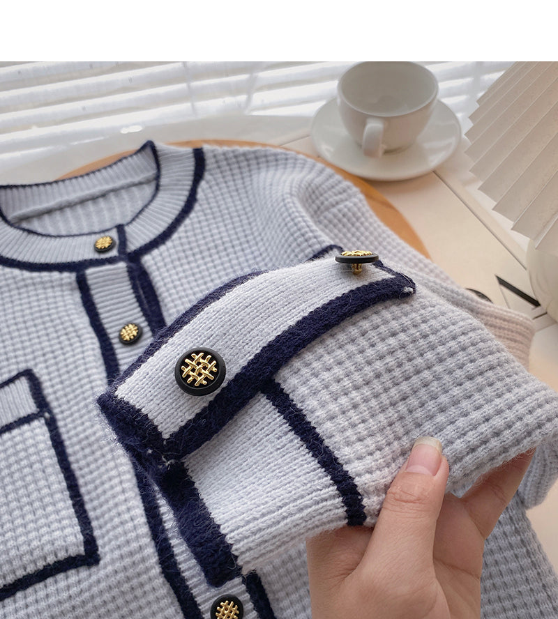 Korean minority fashion single breasted long sleeved top  5880