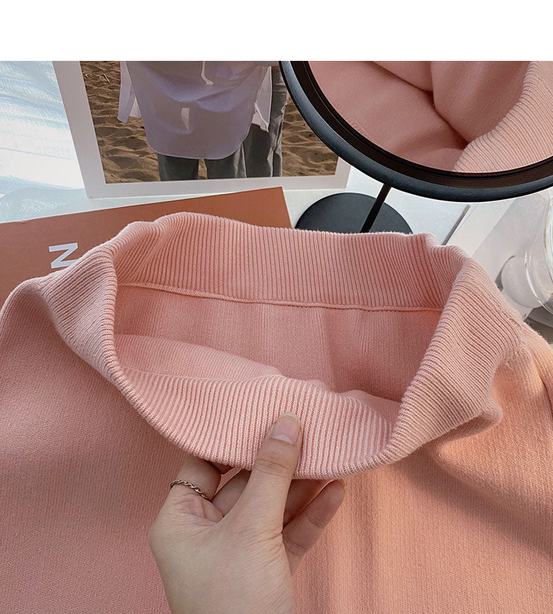 Sweet temperament high waist split A-shaped bag hip skirt  5766