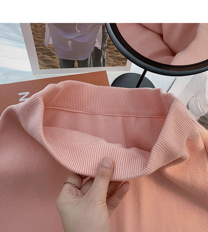 Sweet temperament high waist split A-shaped bag hip skirt  5766