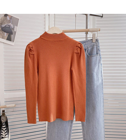 Design sense personalized sweater stand collar top  6520
