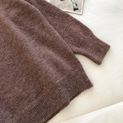 Korean loose long sleeve slim lazy top  5843
