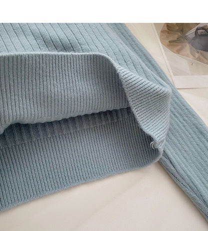 Lazy loose short slim long sleeve Pullover Top  6119