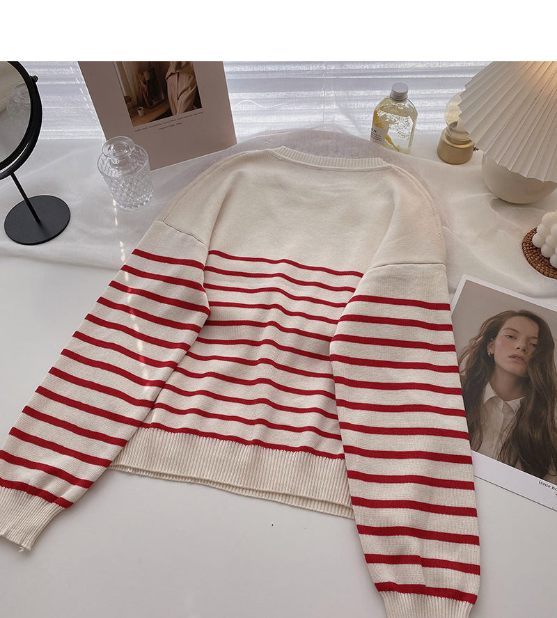Long sleeve Pullover crew neck sweater  6526