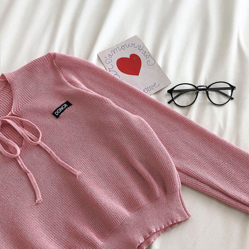 New Korean casual ins lazy long sleeve Pullover Top  6476