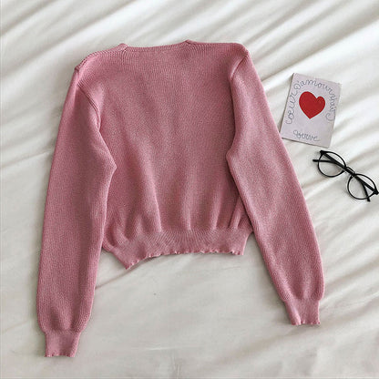New Korean casual ins lazy long sleeve Pullover Top  6476