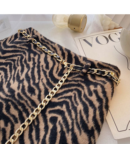 Retro chain thin leopard skirt  5490