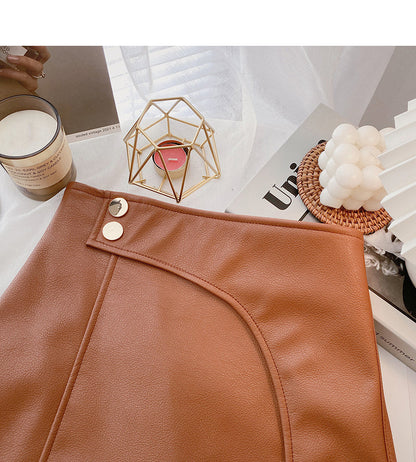 Korean style irregular small split A-shaped Hip Wrap Skirt  5374
