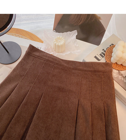 New Korean retro solid half skirt  5397