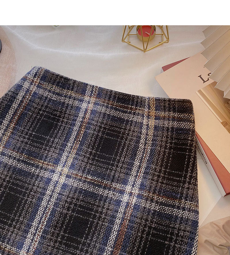 New Korean fashionable age reducing Retro High Waist Skirt  5349