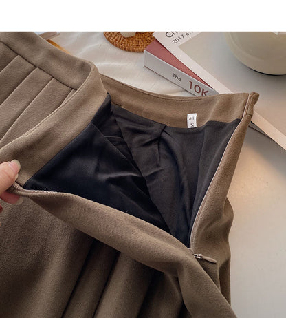Korean version of high waist and small man, fashionable, thin, hip covering skirt  5447