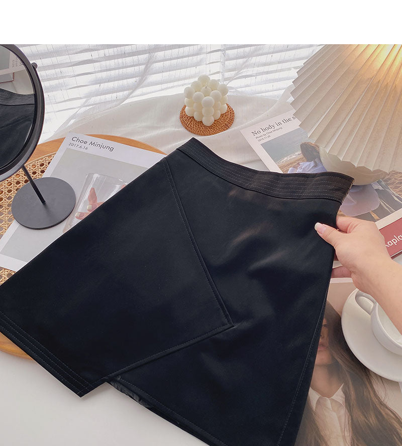 Half skirt women's fashion personality A-shaped high waist skirt  5312