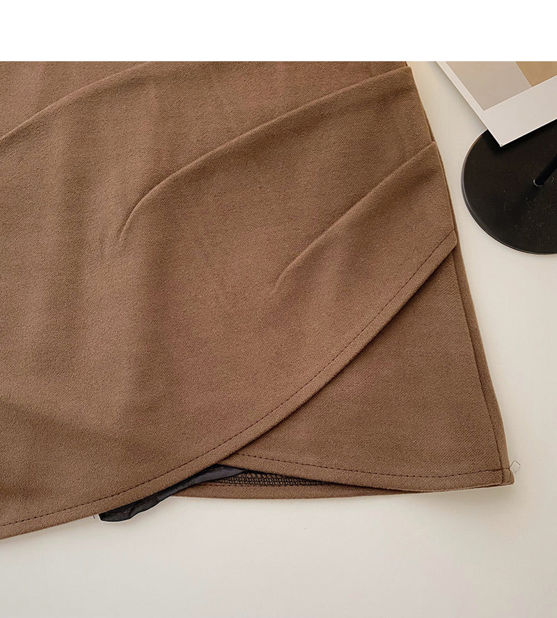 Personalized irregular design wrinkled High Waist Hip Wrap Skirt  5306