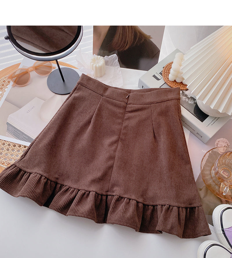 New Korean fashion slim Ruffle Skirt  5332