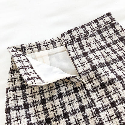 Sweet plaid skirt, retro, slim and anti light A-line skirt  5308