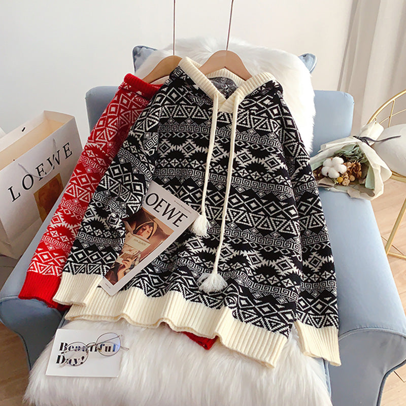 Korean retro lazy wind long sweater  5139
