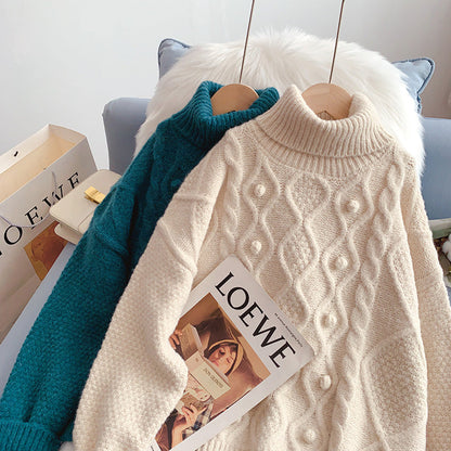 Twist turtleneck sweater sweater sweater top  5191