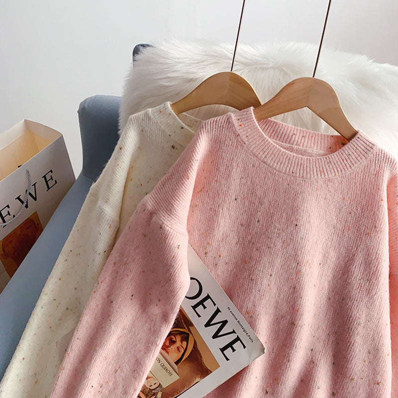 Lazy Korean versatile knitted bottom shirt  5225