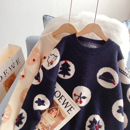 Christmas clothes sister sweater  5256