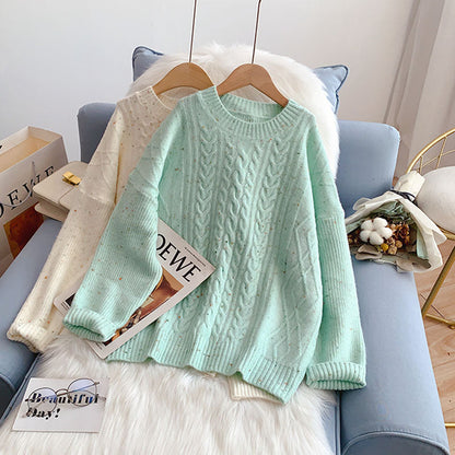 Gentle sweater women's new knitted bottom shirt  5127