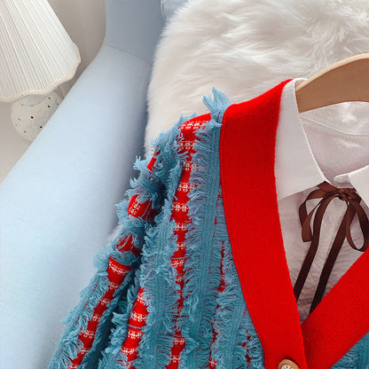Loose and lazy WindNet red sweater  5070