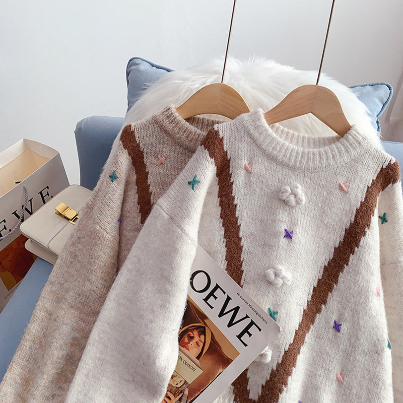 Small fresh and sweet sweater design sense sweater  5000