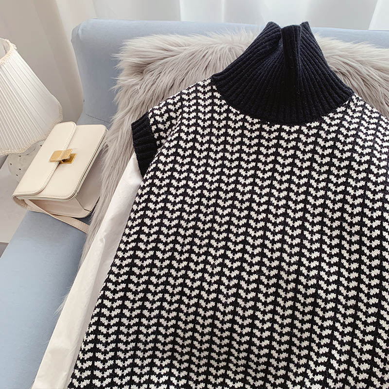 High neck vest sweater vest knitted female sleeveless  5002