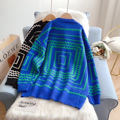 Vintage lazy sweater new sweater  4999