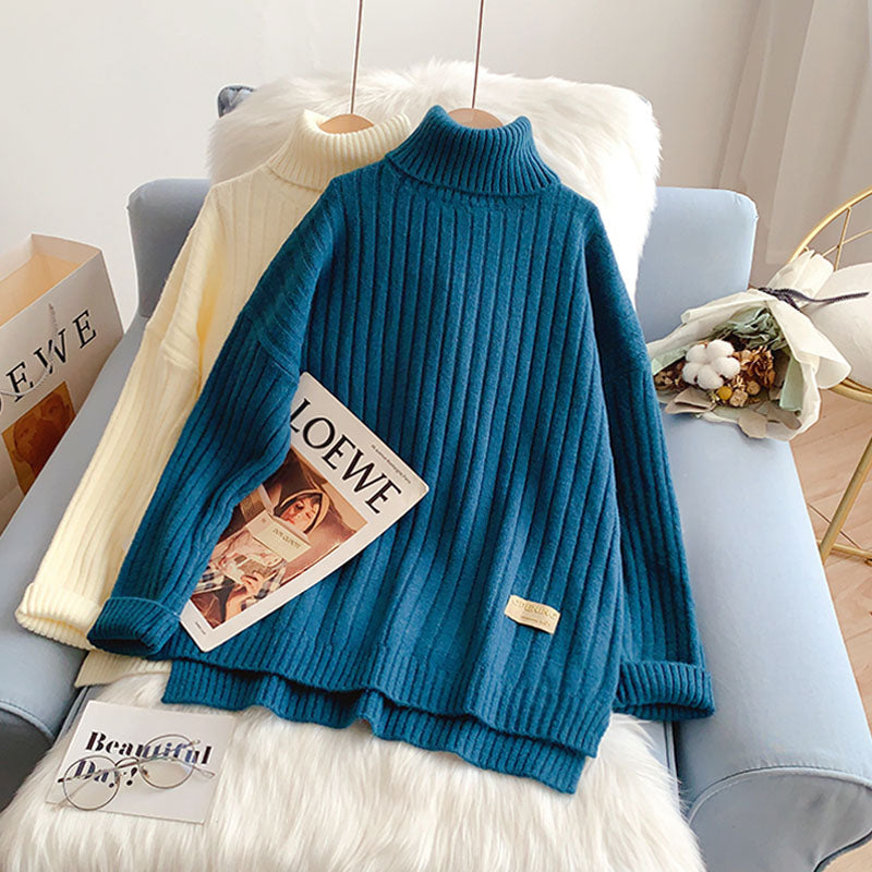 High neck sweater foreign style knitted bottomed shirt  5091