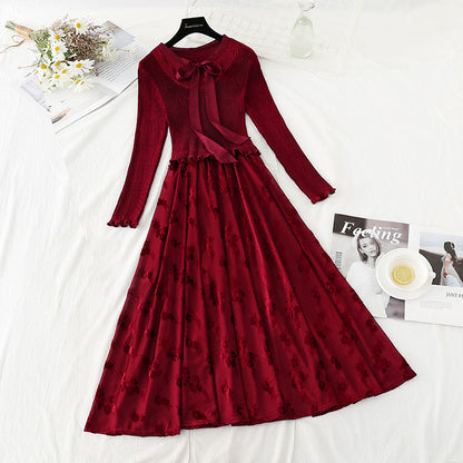 Light luxury celebrity super slim design high-end knee length skirt  4748