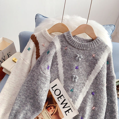 Small fresh and sweet sweater design sense sweater  5000