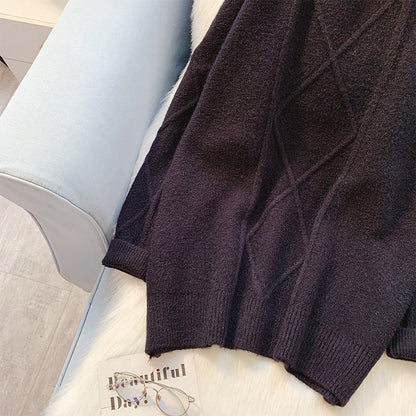 High neck sweater bottomed sweater top  5032